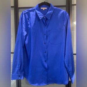 Skies Are Blue Royal Blue Button-Up Shirt